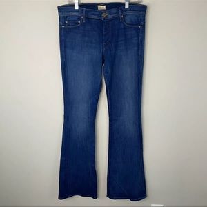 MOTHER Wide Leg Jeans in Deep Blue